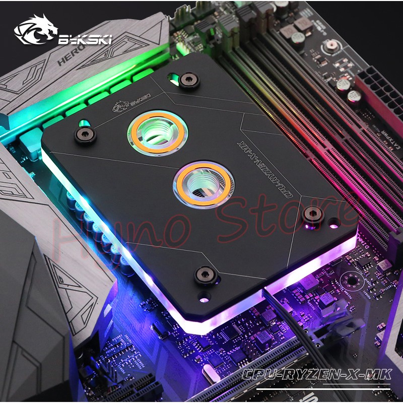 Block CPU AMD Ryzen led RGB Bykski Tản nhiệt nước custom – Hyno Store