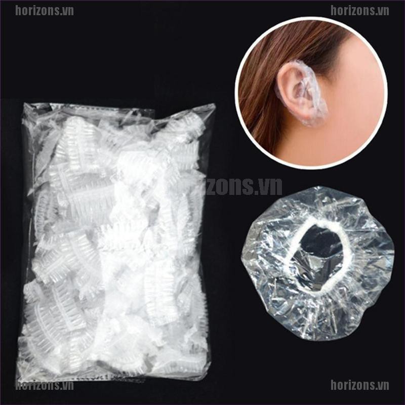 Bộ 100 Nút Bịt Tai Bằng nylon Tiện Dụng Khi Nhuộm Tóc / Giặt