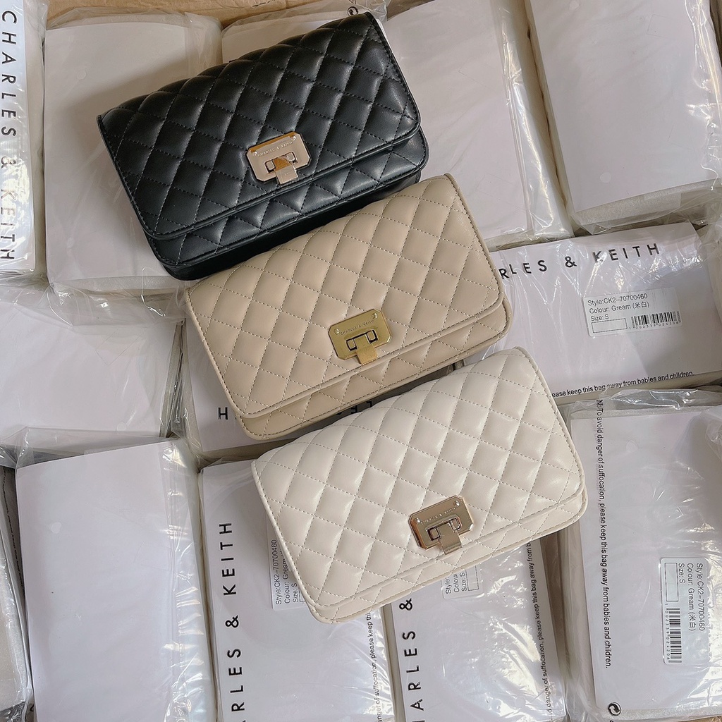 Túi xách nữ trần ô trám khóa gập size 20cm hàng đẹp ảnh chụp cận chất hàng vỡ box fulltag mác xịn xò