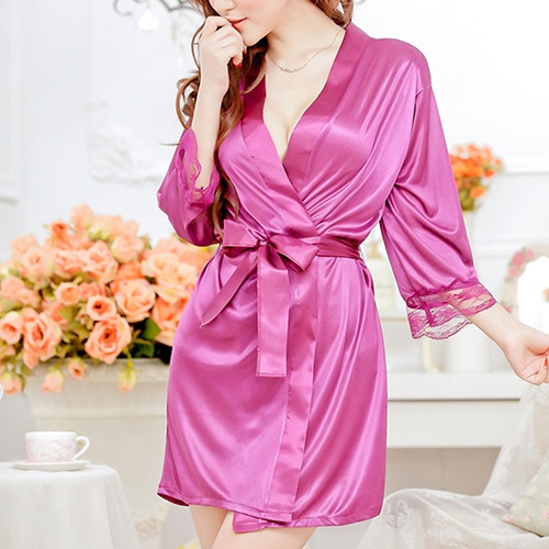 Bộ đồ ngủ gồm áo choàng và quần lót lọt khe phối ren hoang dã quyến rũ thời trang cho nữ
 | BigBuy360 - bigbuy360.vn