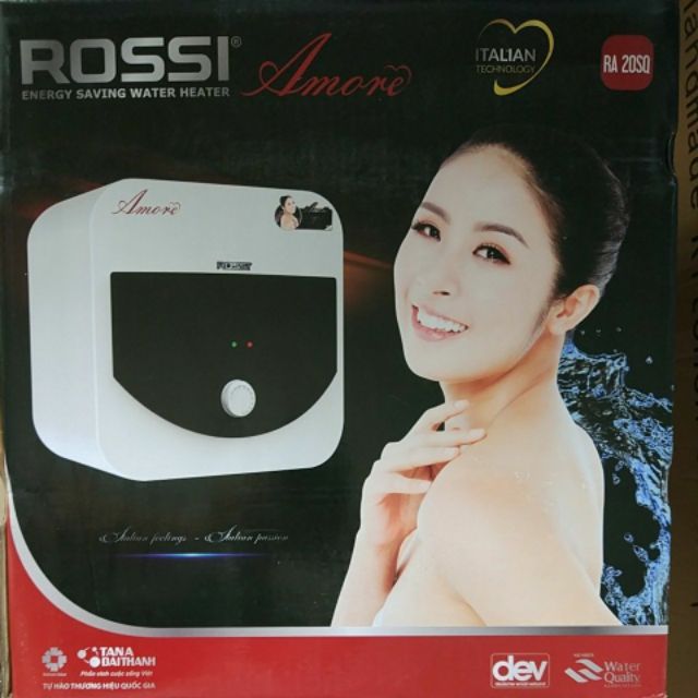 Bình nóng lạnh 20l vuông Rossi Amore 20SQ( sản phẩm bán chạy)