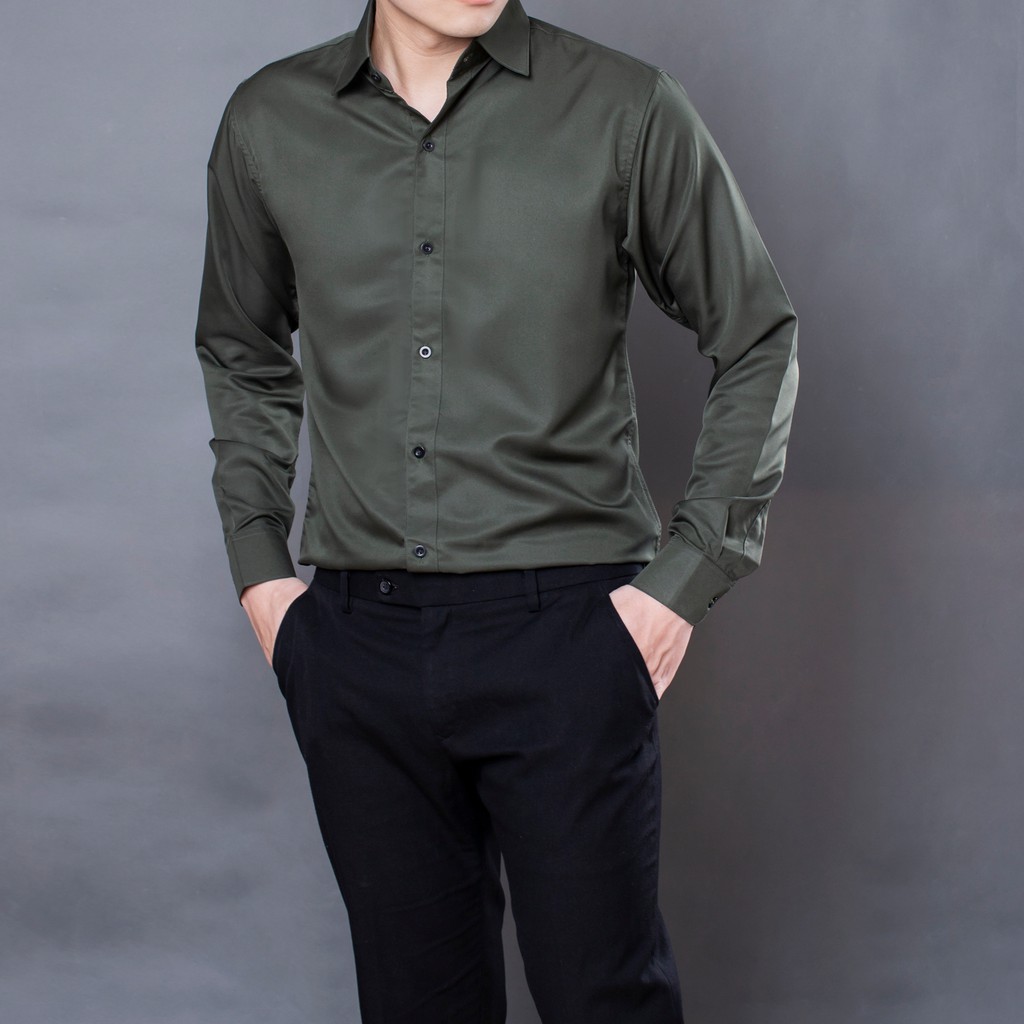 Áo sơ mi trơn tay dài nam LADOS - 3779 chất lụa mịn cao cấp có bigsize | BigBuy360 - bigbuy360.vn