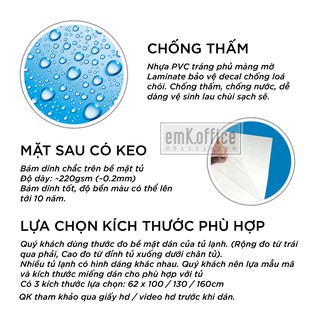 [Nhiều mẫu] Decal dán tủ lạnh, miếng dán tủ lạnh mẫu cute - CB1