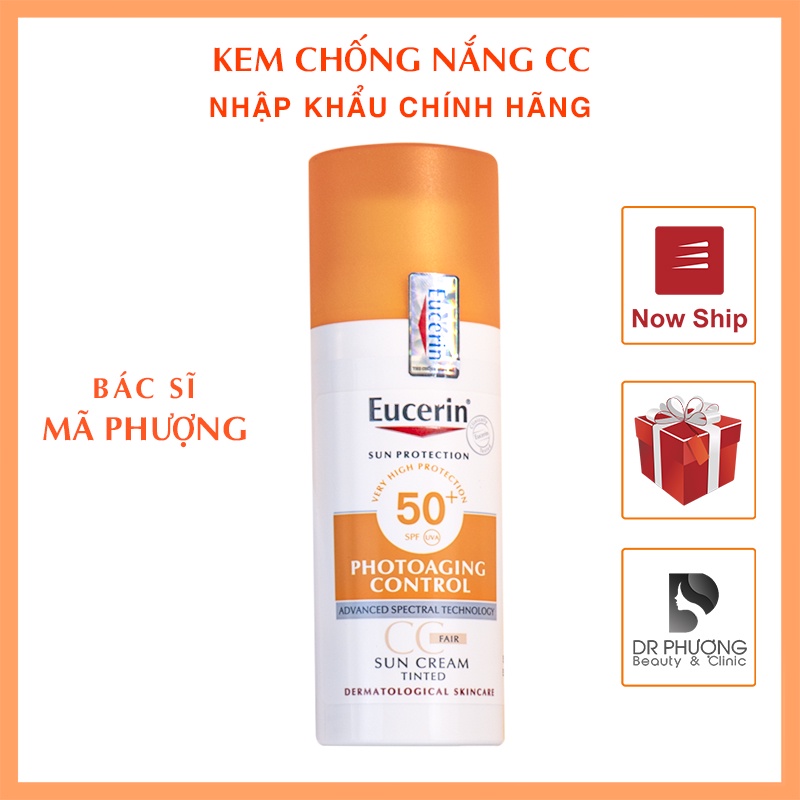 KEM CHỐNG NẮNG EUCERIN PHOTOAGING CONTROL TINTED CC SPF 50+ FAIR