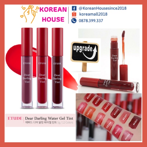 [Chính hãng kèm bill] SON ETUDE HOUSE DEAR DARLING WATER GEL TINT Upgrade 5g