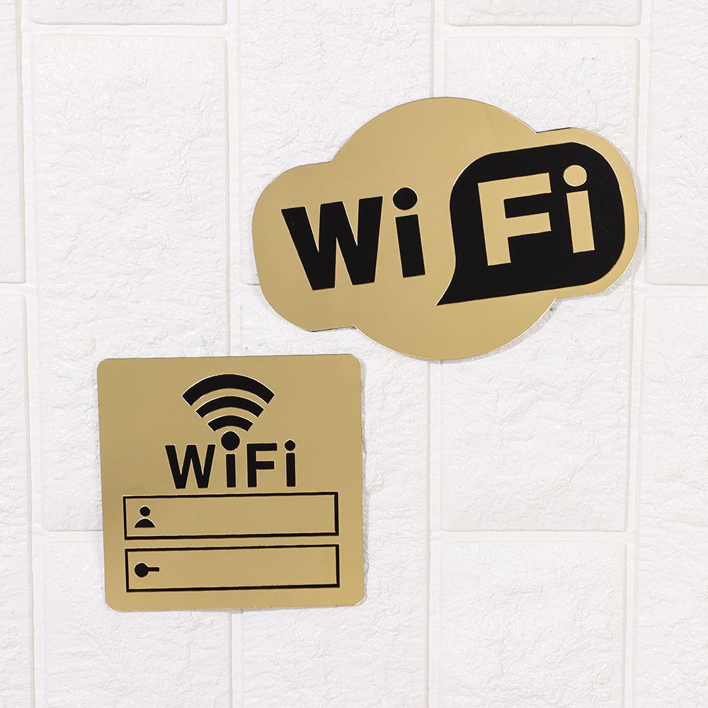 Miếng Dán Tường Hình Biển Báo Hiệu WIFI 3D