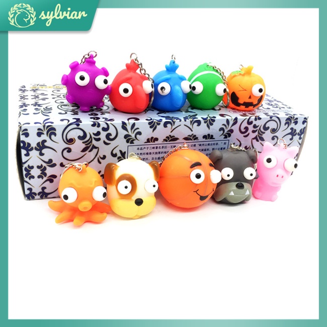 Móc Khóa Hình Búp Bê Mắt Sáng Tạo Giảm Căng Thẳng