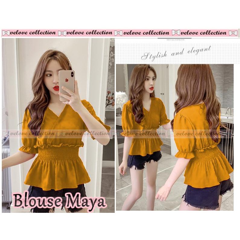 Áo Sơ Mi Maya Ala Hàn Quốc Đơn Giản Giá Rẻ Thoải Mái Hàng Mới Nhất Thời Trang Cao Cấp Cho Nữ