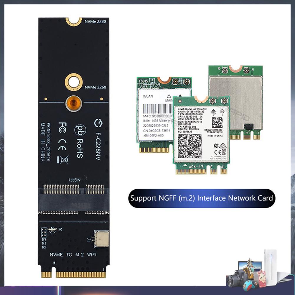 Đầu chuyển đổi thẻ wifi M.2 M Key sang NGFF A + E cho AX200 9260AC
