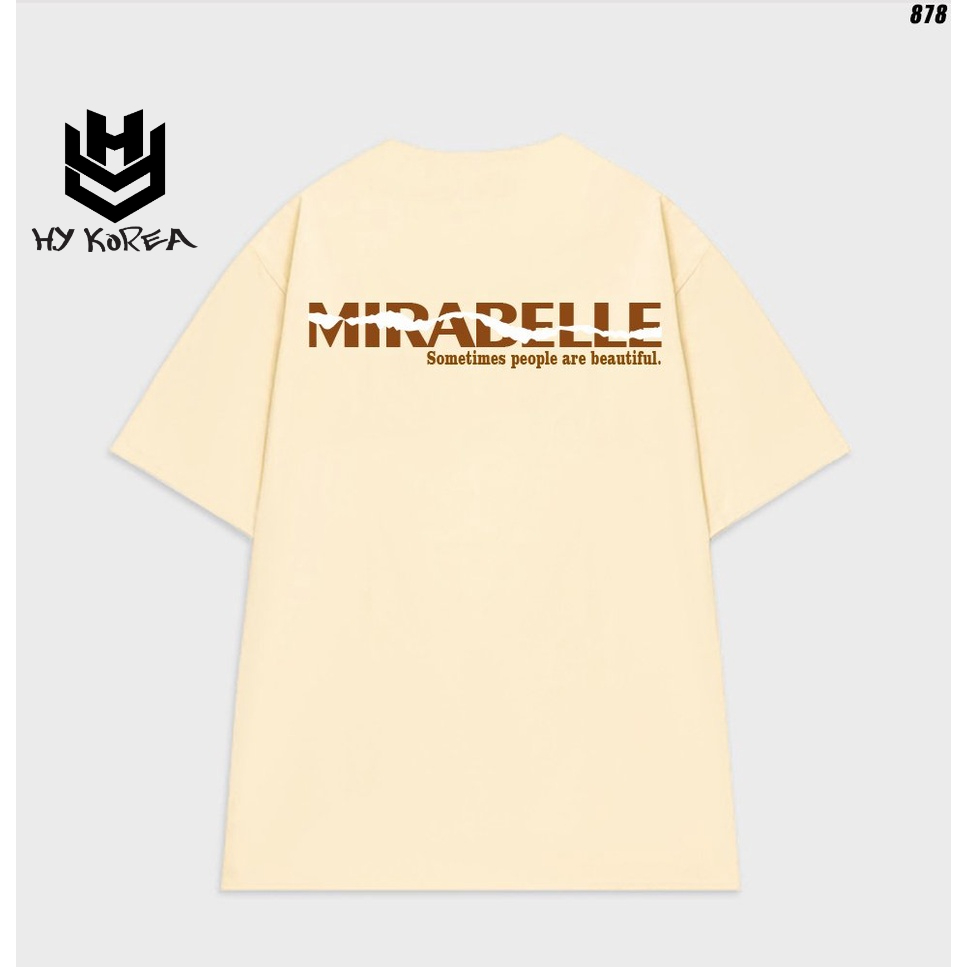 Áo thun tay lỡ basic form rộng unisex MIRABELLE 878 HY KOREA