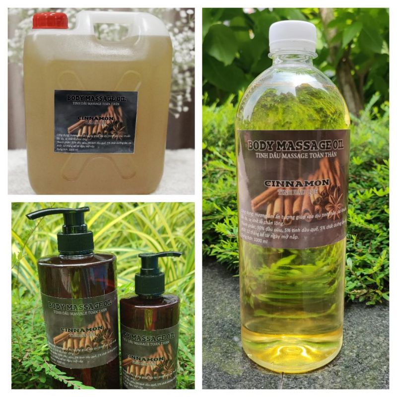 Dầu Massage Body Toàn Thân Làm Ấm Cơ Thể  Quế Dùng Cho Mọi Loại Da, Spa Đông Y, Dùng Cho Mọi Loại Da