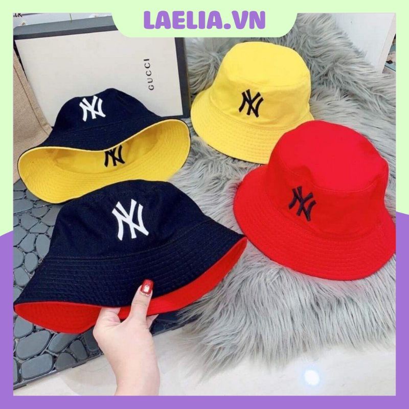 Mũ bucket nữ hai mặt NY nhiều màu LaeLia