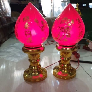 Đèn thờ Trái Đào ( 3cỡ, tặng kèm bóng nhót)