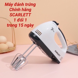 Máy đánh trứng khuấy bột cầm tay Scarlett 7 tốc độ công suất 180W kèm que đánh bằng thep không gỉ