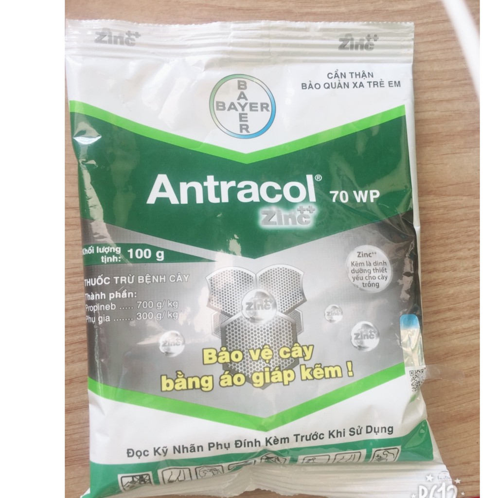 Thuốc trừ bệnh cây trồng ANTRACOL 70WP BAYER 100 gram