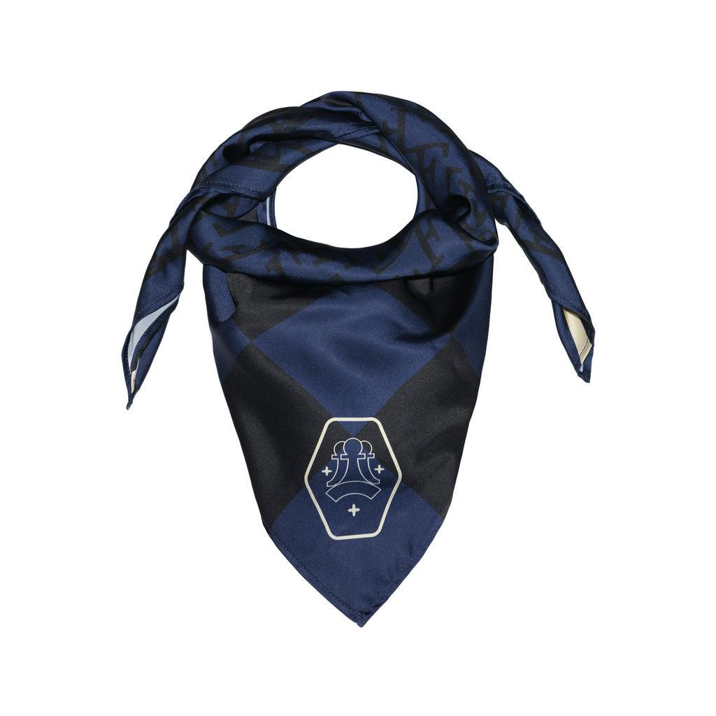 FRONT The Knight New Wave Square Scarf D523 - BLUE ♟ Khăn FRONT chất liệu lụa Latin màu xanh