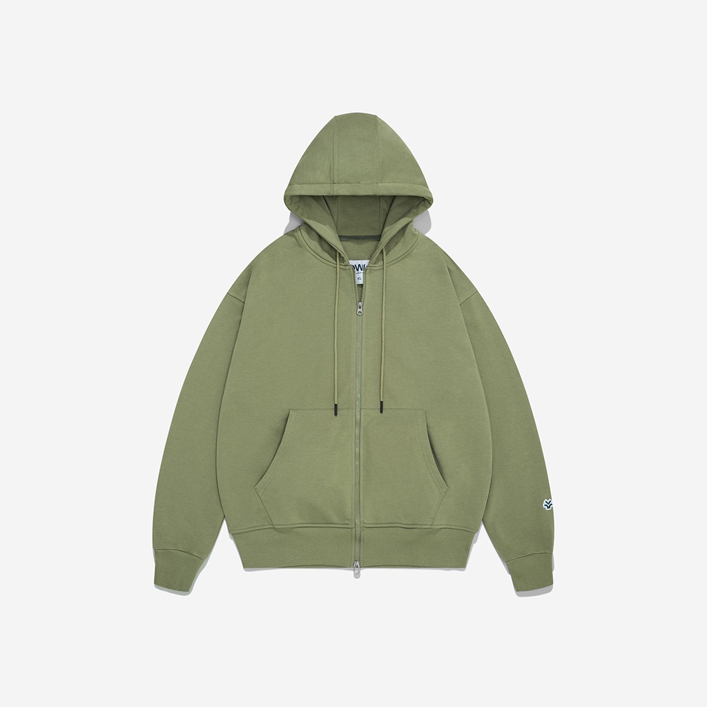 OWL BRAND® LOGO FULL-ZIP HOODIE - Áo khoác nỉ có mũ màu / Xanh bơ