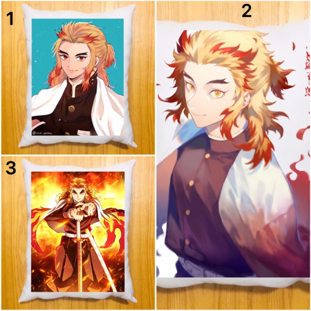 Gối viêm trụ rengoku kyoujurou kimetsu no Yaiba 40x50cm