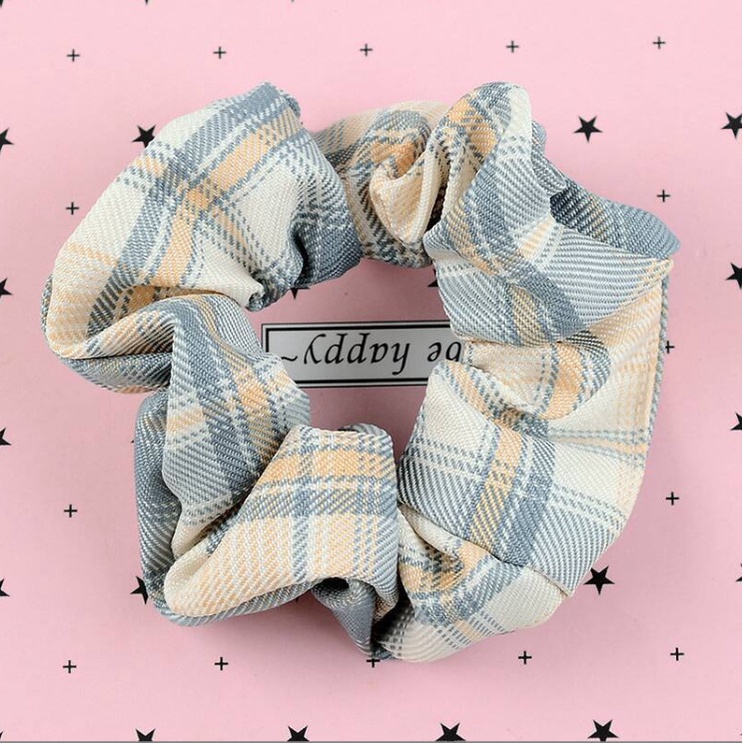 Dây chun nịt buộc tóc vải hình gấu, caro dễ thương cho bạn gái BAG U CHUNVAIGAU08