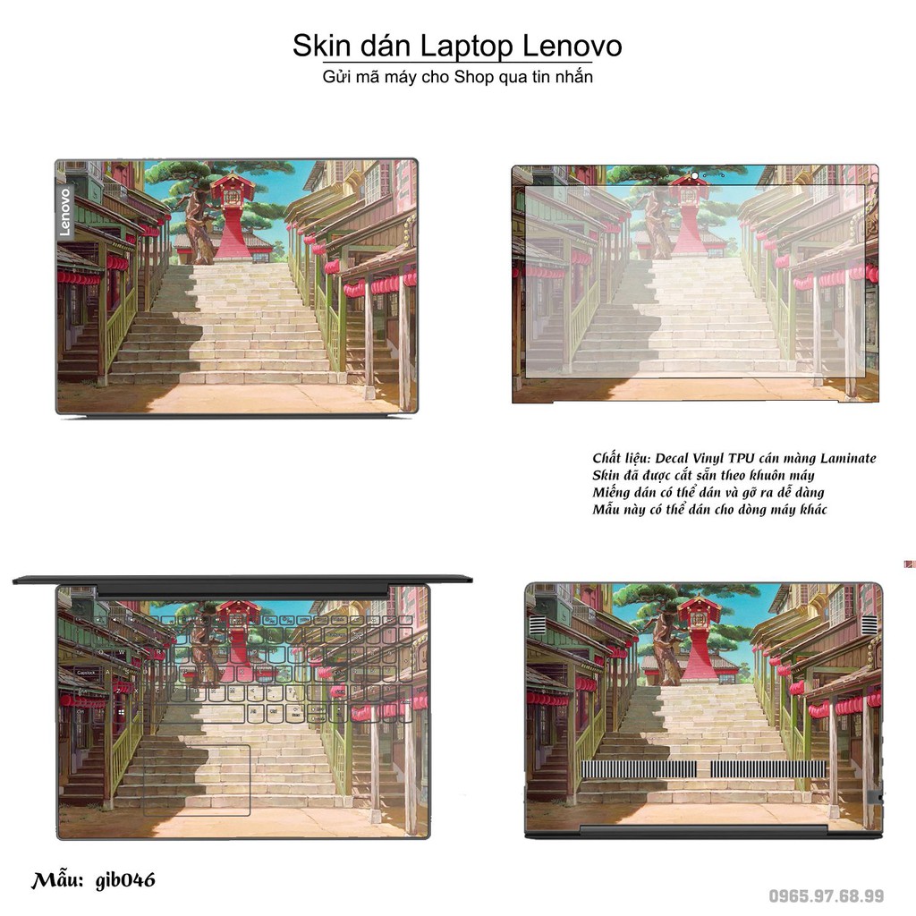 Skin dán Laptop Lenovo in hình Ghibli film (inbox mã máy cho Shop)