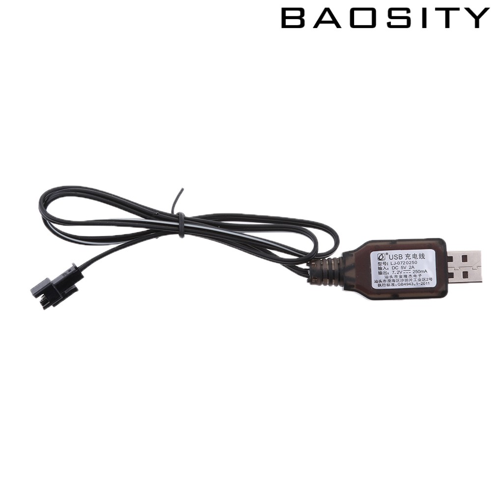 RC Dây Cáp Sạc Pin 7.2v Usb Sang Sm-2P Ni-Mh Ni-Cd Cho Máy Bay Điều Khiển Từ Xa