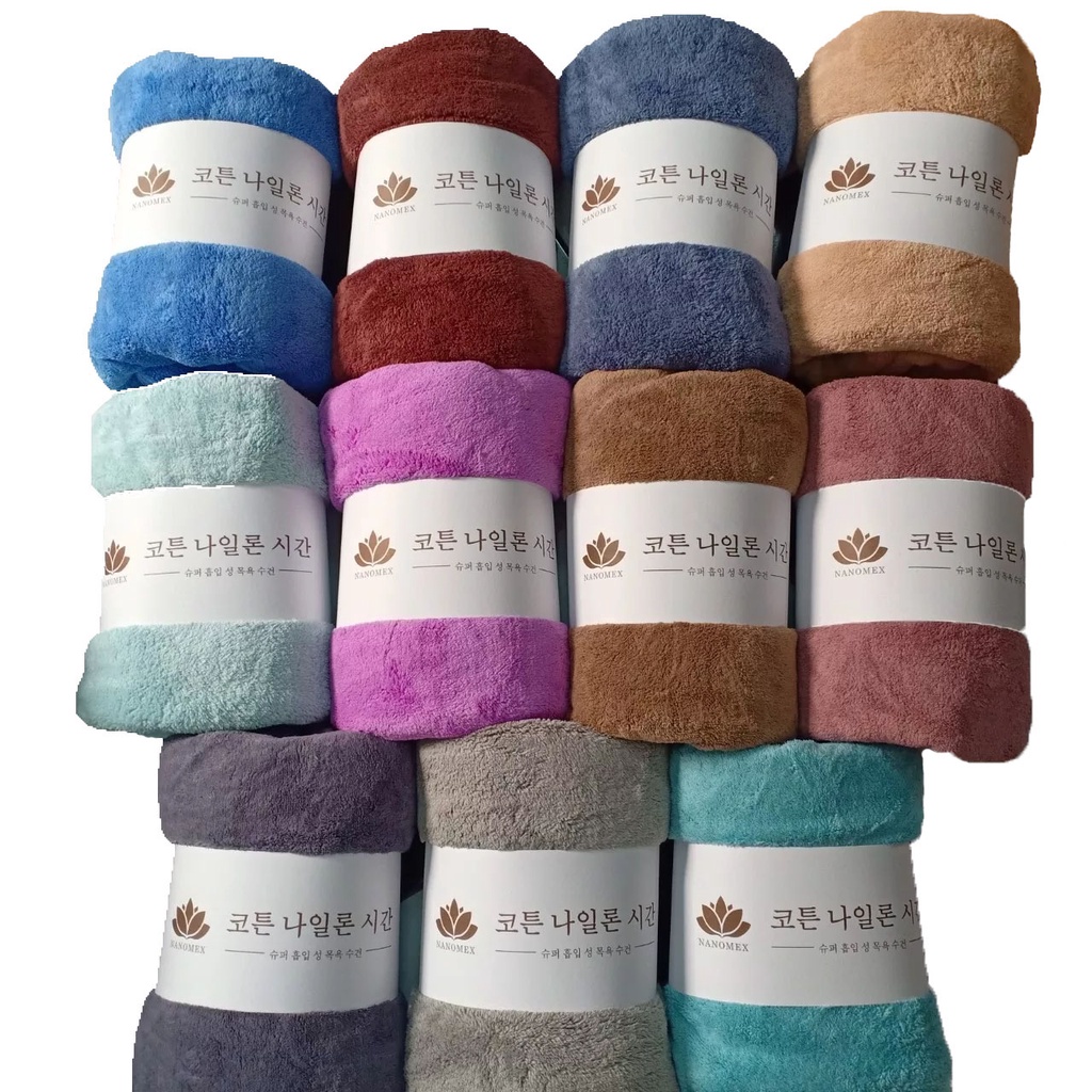 Khăn tắm lông cừu Hàn Quốc siêu mềm min, thấm hút nước tốt, kt 70x140cm quấn quanh người