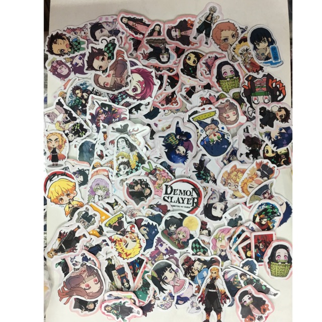Combo 10-60 Sticker kimetsu no Yaiba mẫu ngẫu nhiên