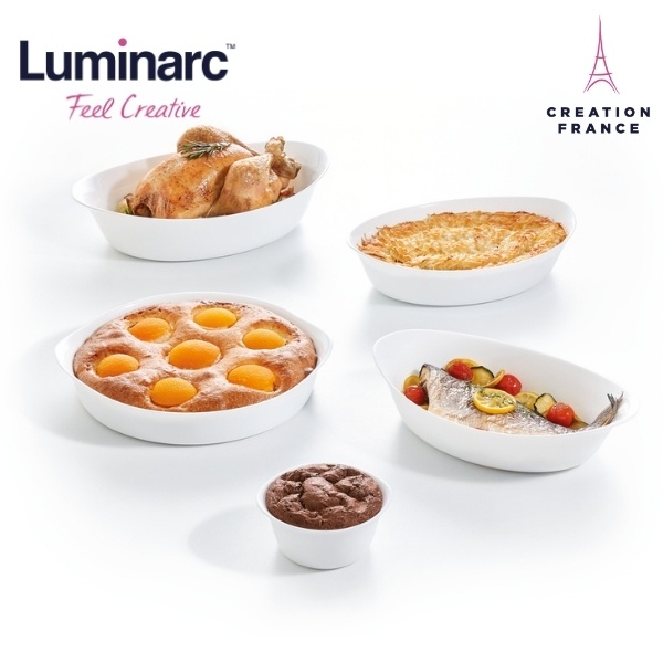 Khay Nướng Thuỷ Tinh Luminarc Smart Cuisine Tròn 28cm- LUKHN3165