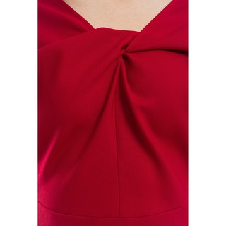 EDINI - D1211 Đầm đỏ xoắn ngực