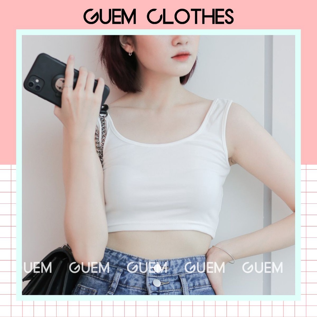 Áo Croptop 2 dây bản to Ôm Người Guangzhou - Thời Trang Nữ GUEM | BigBuy360 - bigbuy360.vn