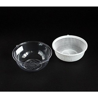 Rổ kèm bát trong suốt trắng