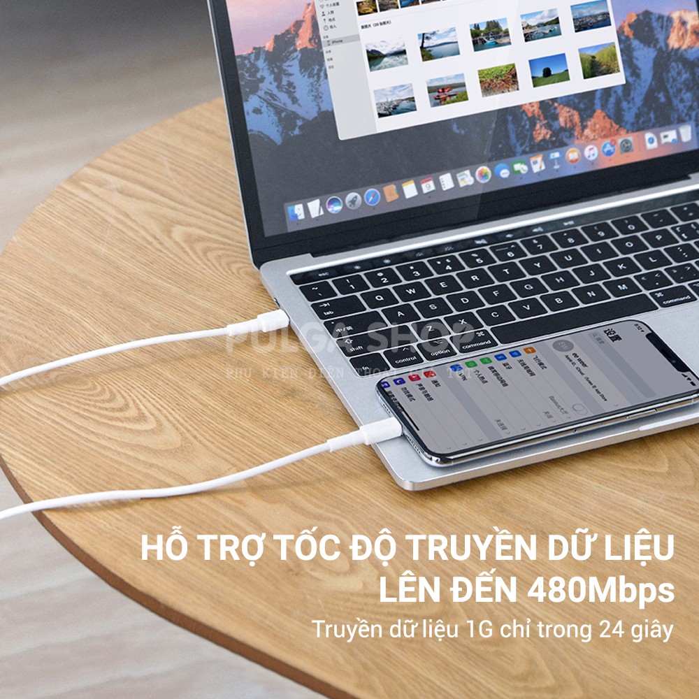 Dây Sạc Baseus Cổng USB Dùng Cho IP / Smartphone Android