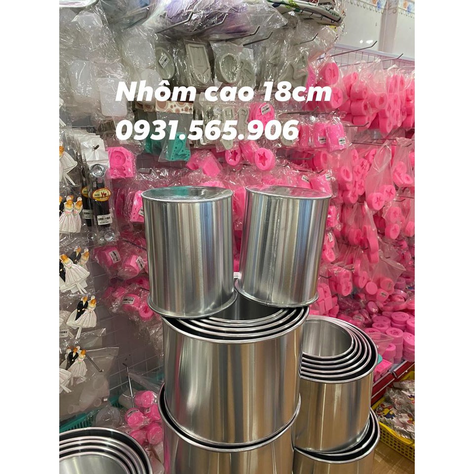 Khuôn Nhôm TRÒN CAO VUÔNG CAO 15 CM