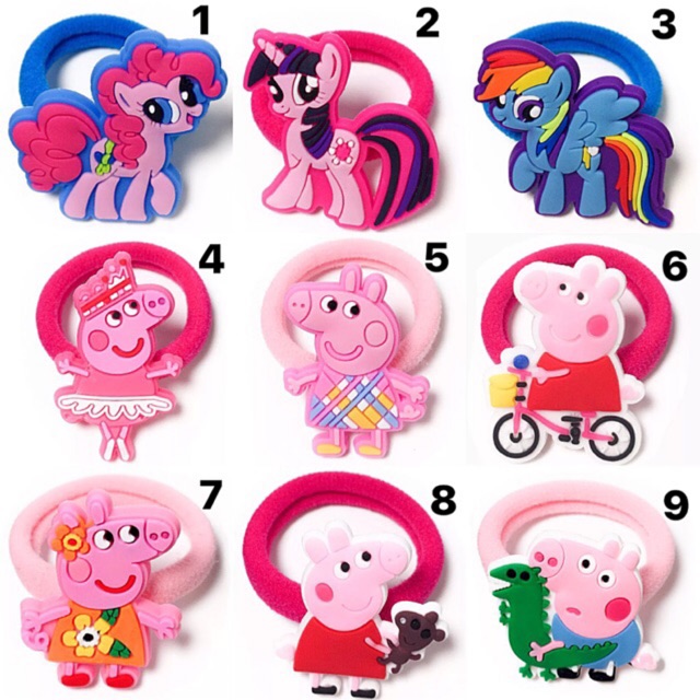 Cột tóc hình ngựa Pony và heo Peppa xinh xắn, bé nào cũng thích