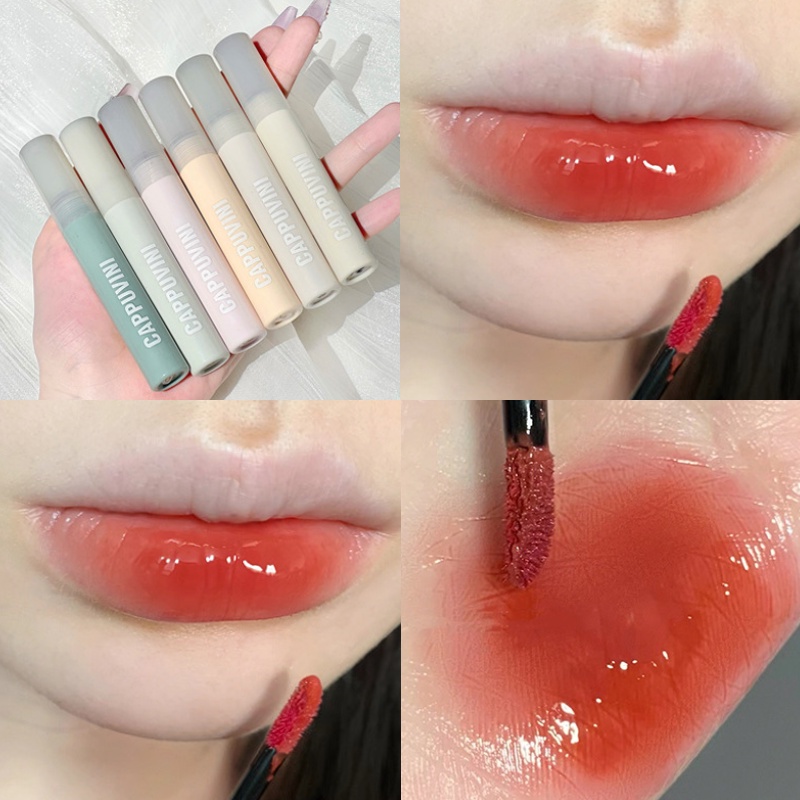 Son Bóng Dạng Lỏng Trong Suốt Dưỡng Ẩm Lâu Trôi Chống Thấm Nước Cappuvini