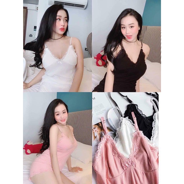 BỘ NGỦ 2 DÂY SEXY REN TĂM HOT 2019 | BigBuy360 - bigbuy360.vn