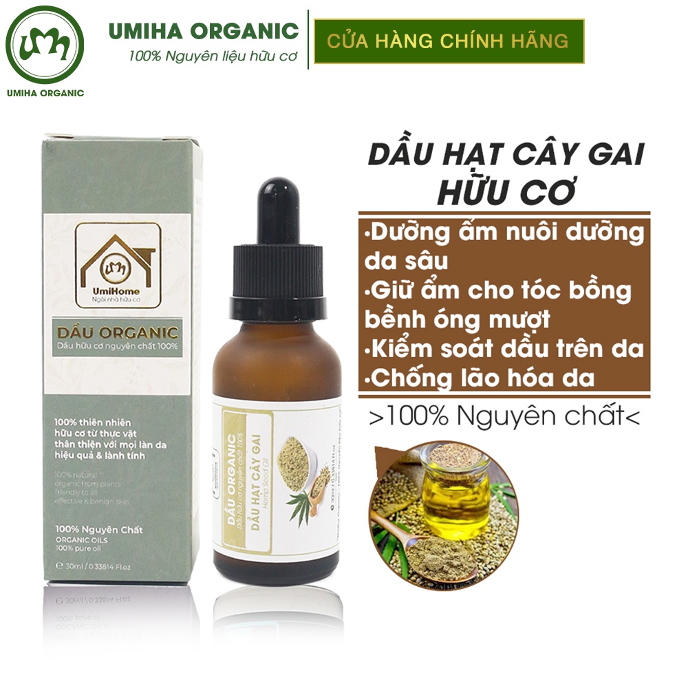 Dầu Hạt Cây Gai nguyên chất UMIHOME 30ml dưỡng da, tóc, da đầu hiệu quả