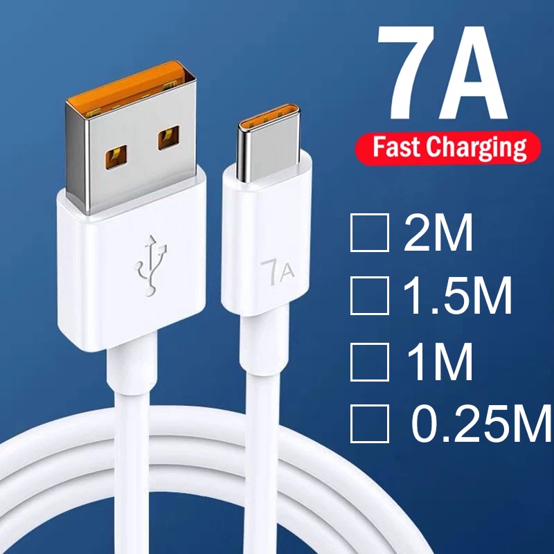 Dây Cáp Sạc Nhanh 0.25-2M 7A Type C/ USB