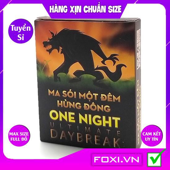 Combo Bài Ma Sói One Night+Day Break-Phiên bản Việt Hóa-Board Game Cao Cấp-Trò chơi trí tuệ-Game siêu kịịch tính-thú vị