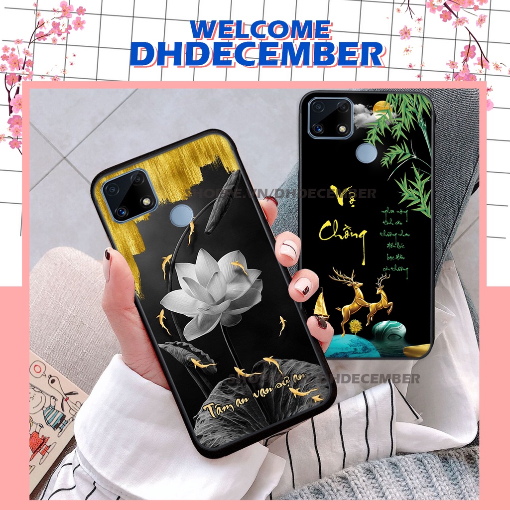 Ốp lưng Realme C25 in hình thư pháp tâm an vạn sự an ,mã đáo thành công SIÊU CHẤT