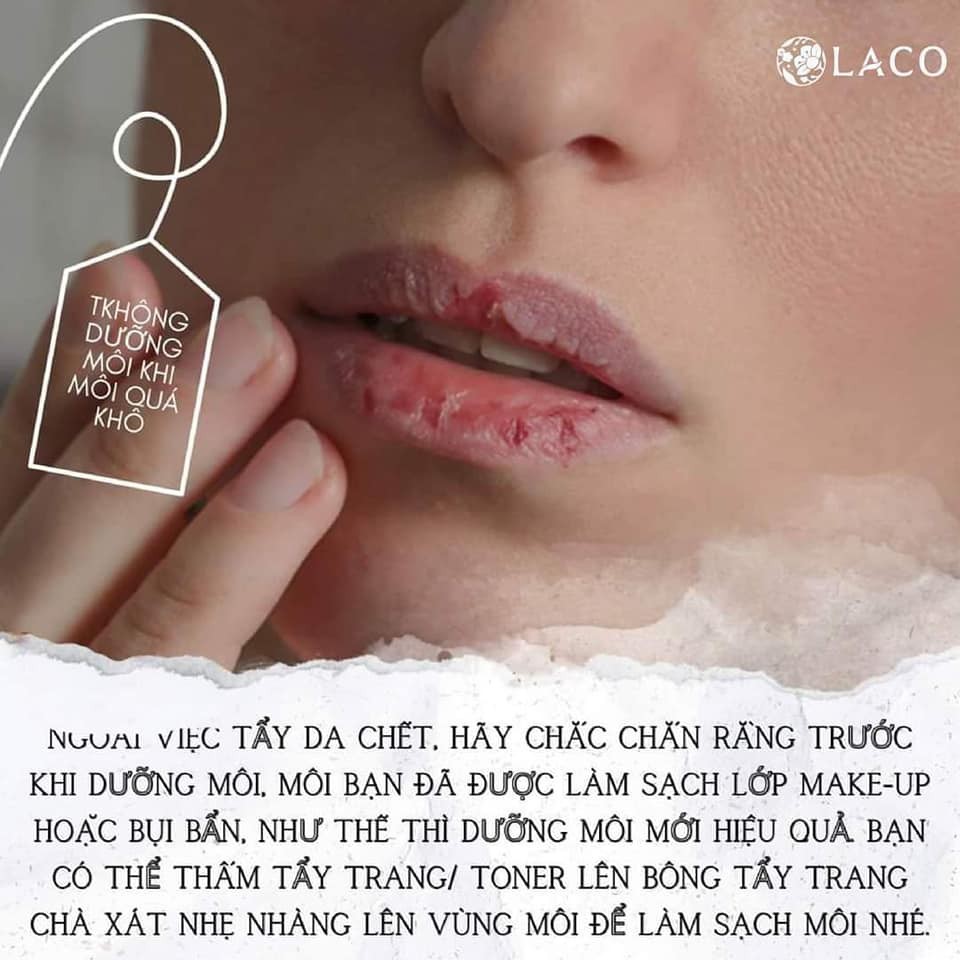 Son sáp LACO 10ml dưỡng môi hồng xinh hết khô nẻ