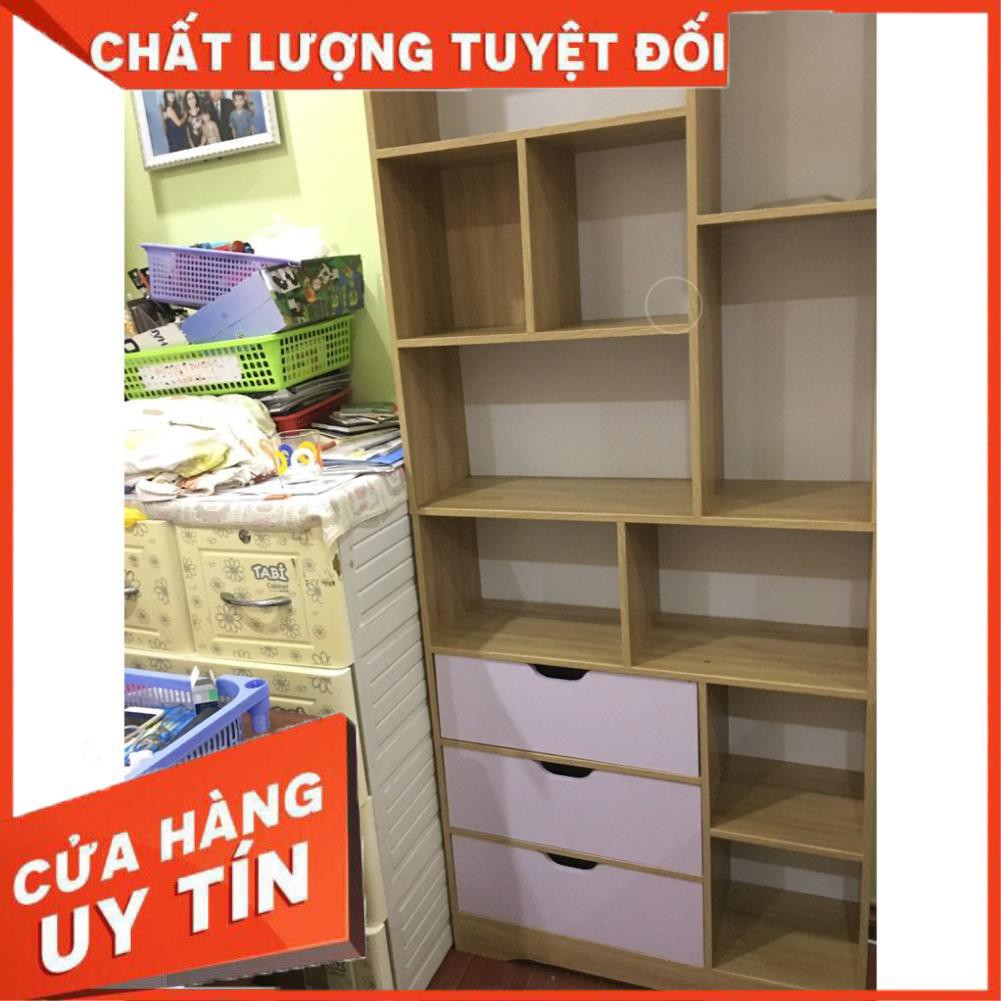 [ẢNH THẬT] Tủ để sách bằng gỗ kiêm vách ngăn phòng, Tủ để hồ sơ văn phòng, Kệ sách đẹp DH-BGK2018