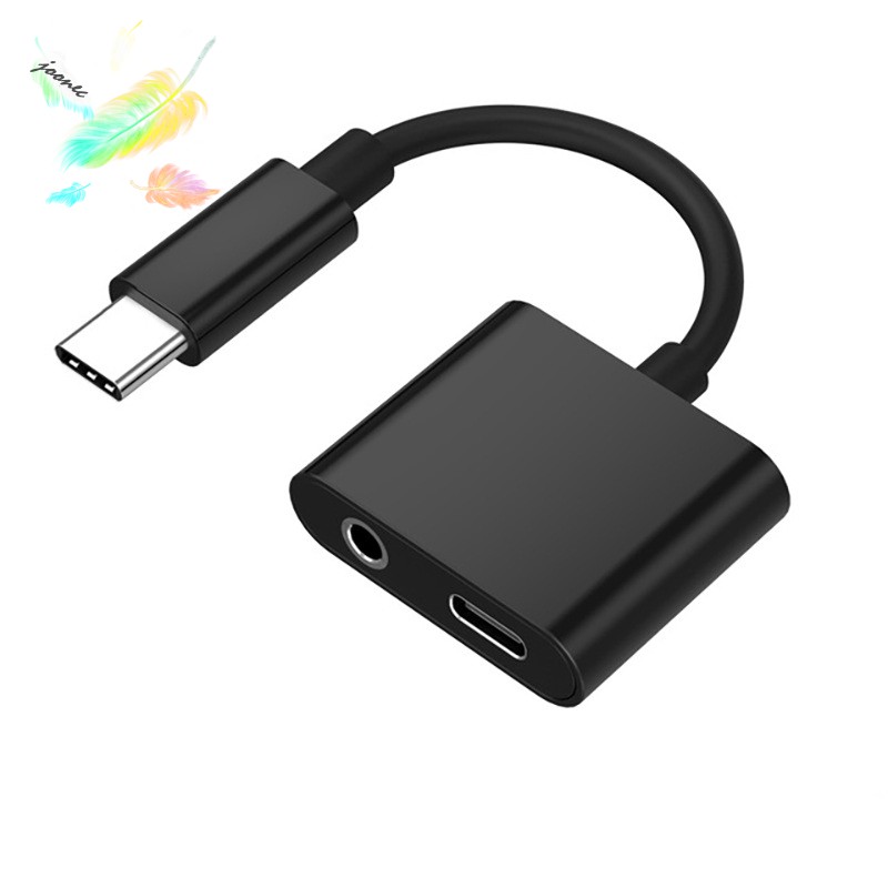 HTC GOOGLE Đầu Chia Cổng Tai Nghe 2 Trong 1 Usb Type C Sang 3.5mm Cho Ipad Pro Huawei P20 Pro Aux