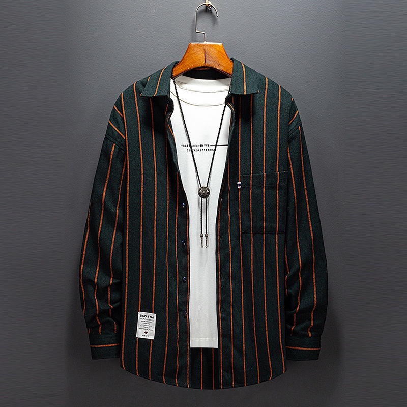 Áo Sơ Mi Ca Rô Dài Tay Dáng Rộng Thời Trang Hongkong Cá Tính Dành Cho Nam Trung Niên 2022