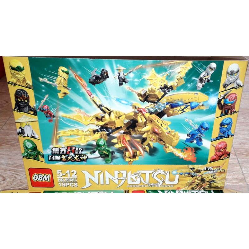 Sét Lắp ráp 8 hộp trọn bộ LegoNinja Rồng 99663 có trên 300 chi tiết bằng nhựa