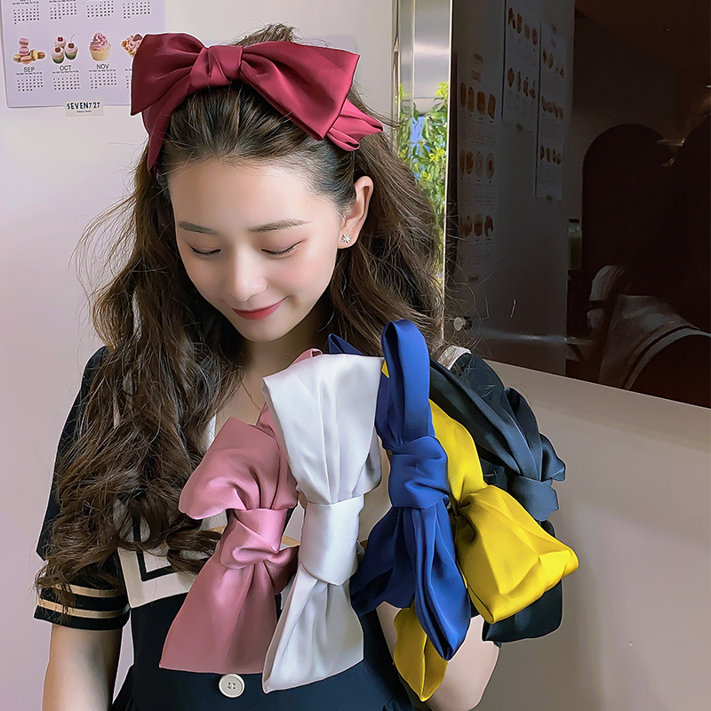 Băng Đô Cài Tóc Đính Nơ Lớn Đáng Yêu Dành Cho Nữ