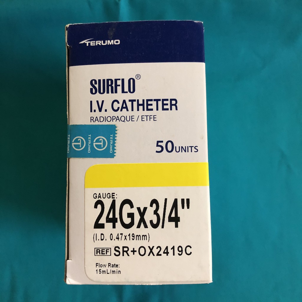 Kim luồn Terumo 18G,20G,22G,24G [Hộp 50 cái]