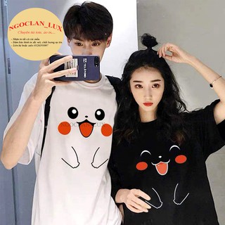 Áo thun, áo phông đôi tay lỡ unisex in hình mặt cười lt068