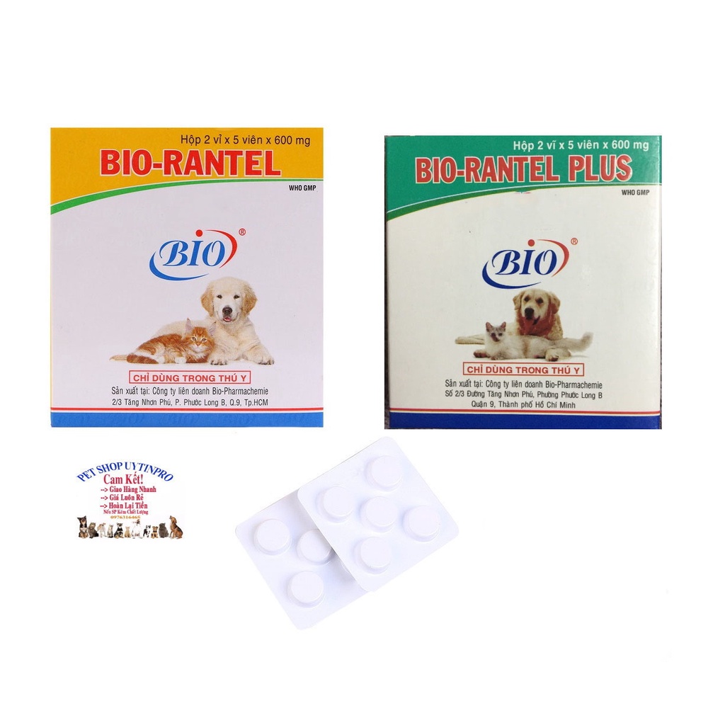 1 Viên BiO RANTEL cho Chó Mèo