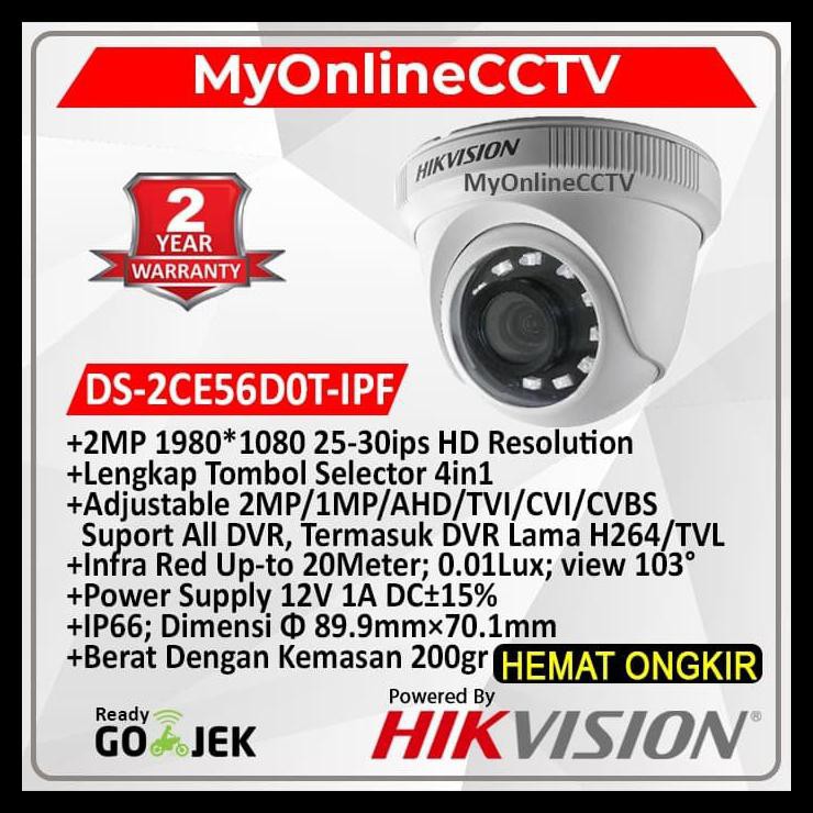 Camera An Ninh Ds-2Ce56D0T-Ipf Hikvision Ds-2Ce56Dot-Ipf 4 Trong 1 - Ds-2Ce56D0T-Ipf